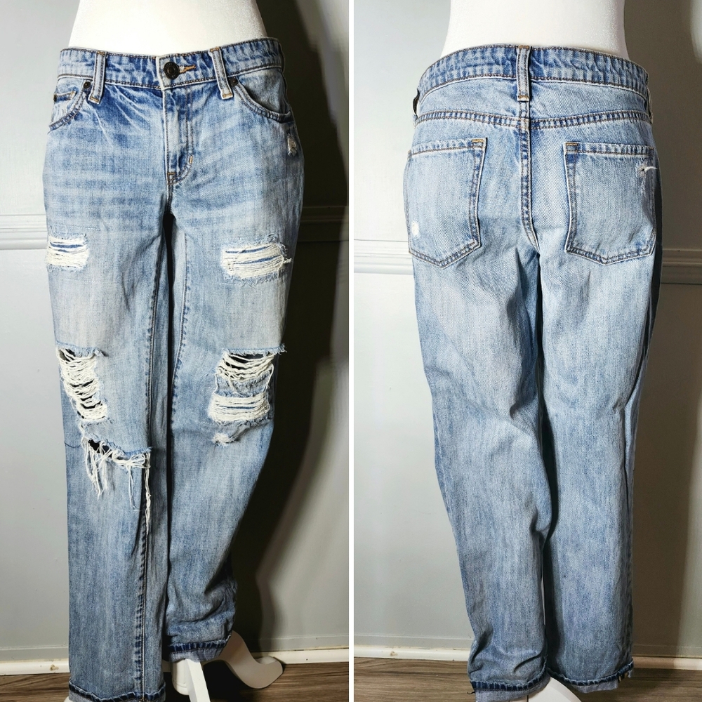 Gap Distressed Sexy Boyfriend Fit Folded Hem